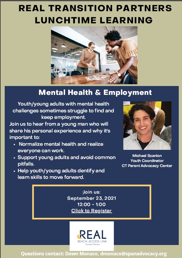employment mental health webinar flyer