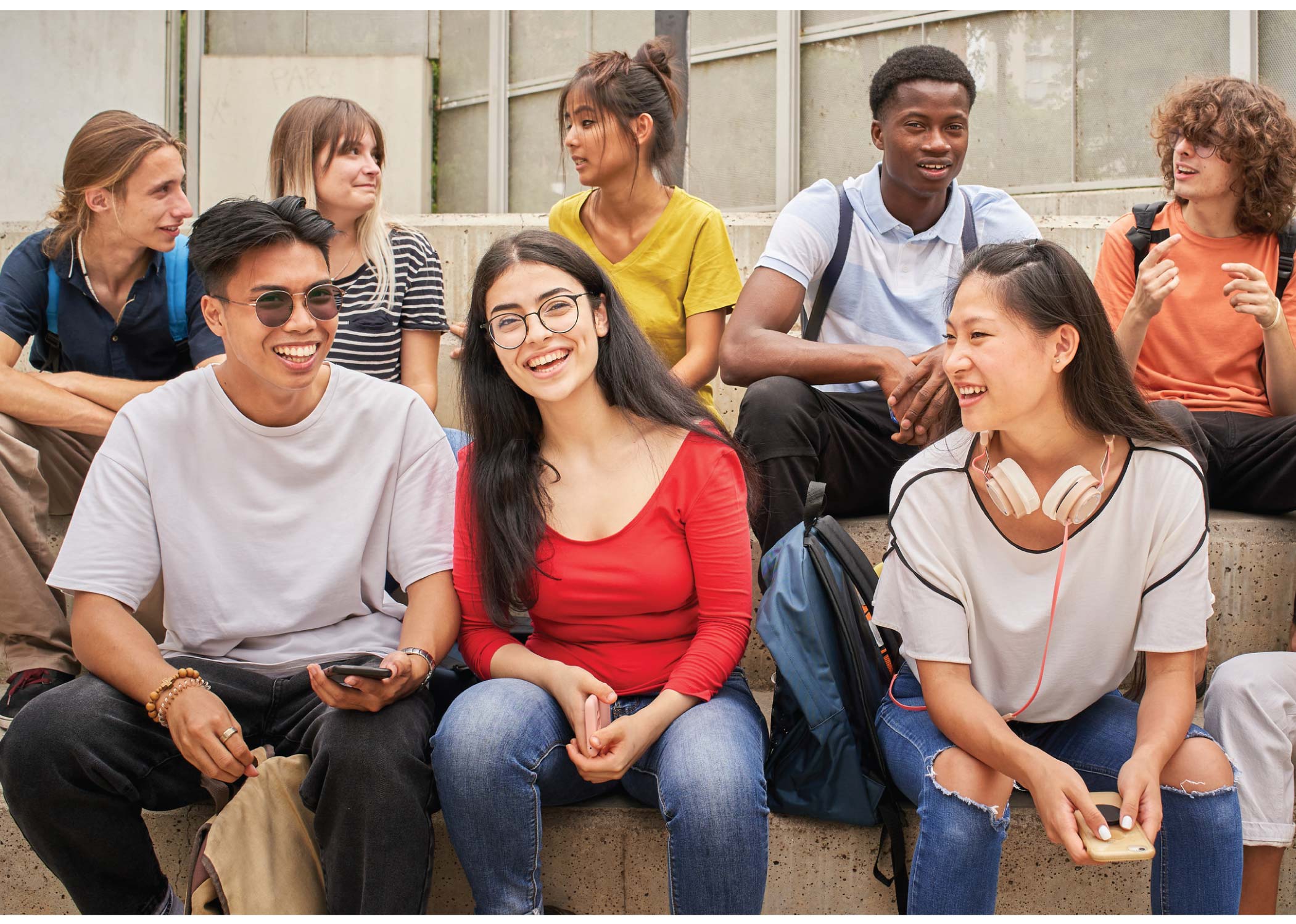 group of teens smiling and laughing-01